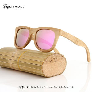 KITHDIA New Bamboo Sunglasses Men Wooden Sunglasses Women Brand Designer Vintage Wood Sun Glasses Oculos de sol masculino