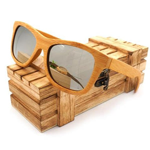BOBO BIRD Vintage Bamboo Wooden Sunglasses Handmade Polarized Mirror Coating Lenses Eyewear sport glasses in Wood Box