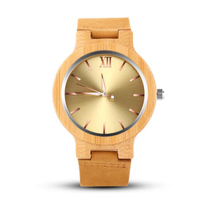 Top Luxury Gold Wood Watch Men Watch Fashion Wooden Men's Watch Unique Wood Watches Clock erkek kol saati relogio masculino